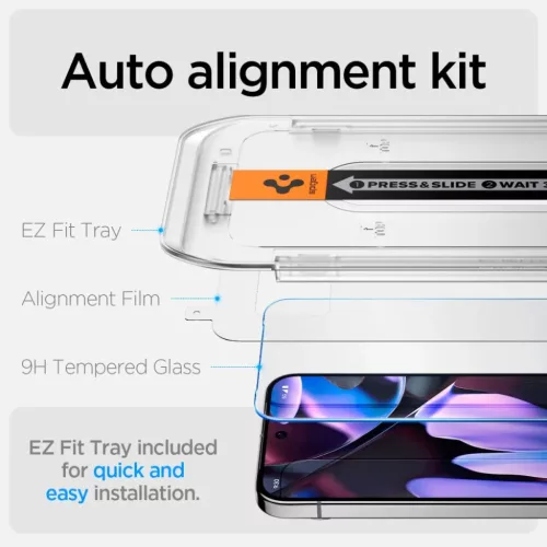 Spigen Glas.TR "EZ Fit" 2-PACK Google Pixel 9 / 9 Pro  / 10 / 10 Pro �-8809971233101 10 kép