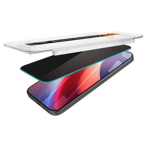 Spigen Glas.TR "EZ Fit" 2-PACK iPhone 16 Pro Max / 17 Pro Max Privacy -8809971228527 6 kép