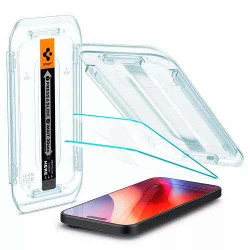 Edzett üveg SPIGEN GLAS.TR ”EZ FIT” 2-Pack iPhone 16 Pro / 17 / 1-8809971228695 9 kép