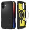  iPhone 16 Fekete Spigen Tough Armor Mag Magsafe tok