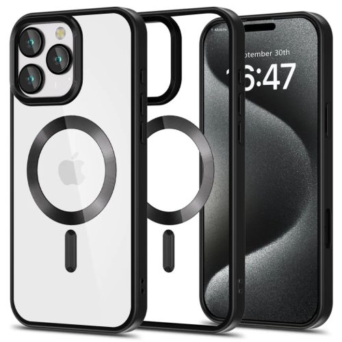 Tech-protect Magflex Magsafe Iphone 16 Pro Max Fekete Szatén Tok-5906302312122 1 kép