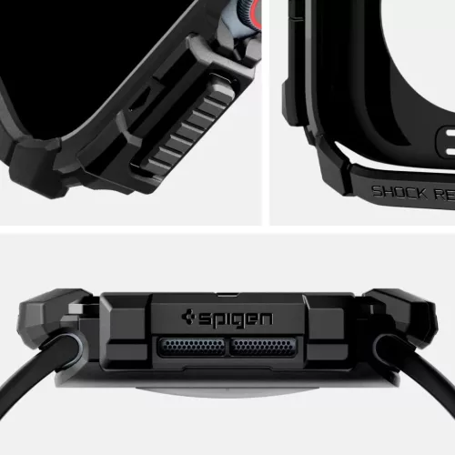  Apple Watch 10/11 (42 mm) Matt Fekete SPIGEN Rugged Armor tok-8809971234313 9 kép