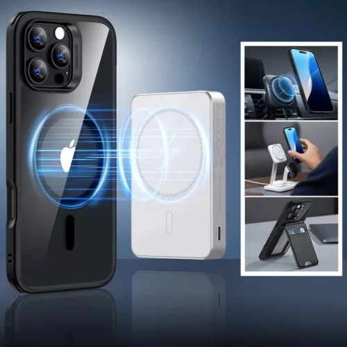  iPhone 16 Pro Max átlátszó/fekete ESR Classic Hybrid HaloLock MagS-4894240243589 3 kép