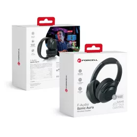    FORCELL Sonic Aura fekete F-AUDIO vezeték nélküli fejhallgatók ANC