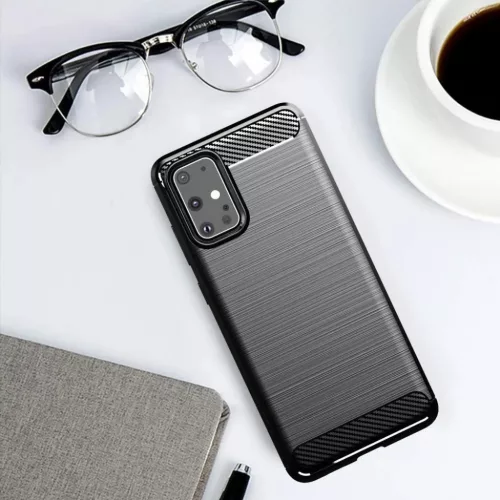 Szénszál mintájú TPU tok Samsung S20 kék-9111201893184 4 kép