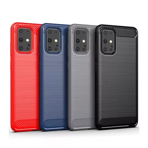 Szénszál mintájú TPU tok Samsung S20 kék-9111201893184 8 kép
