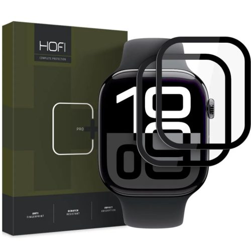  APPLE WATCH 10 (46 MM) FEKETE HOFI HYBRID PRO+ 2db ÜVEGFÓLIA