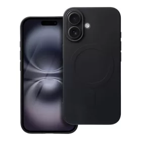   SILICONE MAG COVER (nagy lyukú) tok kompatibilis MagSafe technológiával IPHONE 16 fekete