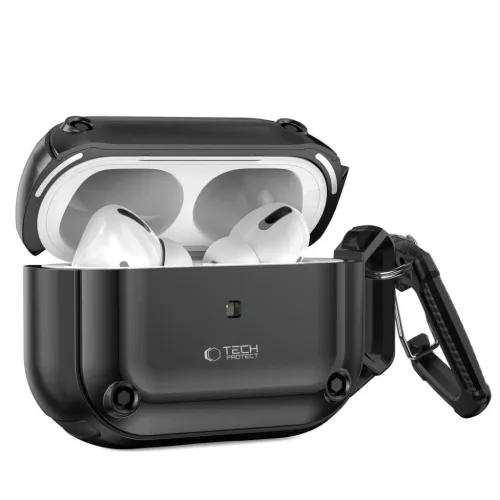 Tech-protect Rough Hook Apple Airpods Pro 1 / 2 Fekete-5906302376278 2 kép