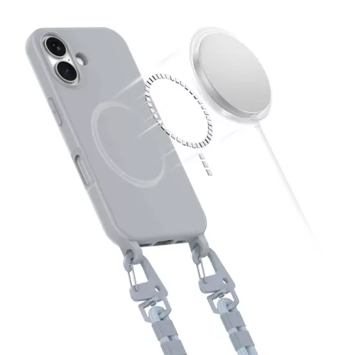 Tech-protect Magnecklace Magsafe Iphone 16 Crayon Szürke Tok-5906302370320 3 kép