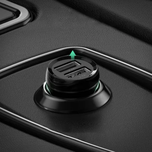 Ugreen 2x USB 24W 4,8A autós töltő fekete (50875)-6957303858750 6 kép
