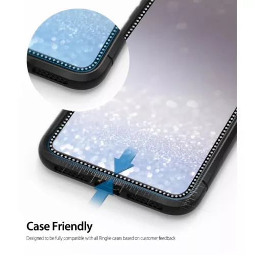 iPhone X/ XS / 11 Pro kijelzővédő üvególia fekete Ringke ID Diamo-8809659046597 5 kép