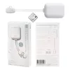 AirPods 1/2 tok, szilikon tok + lightning kábel fehér Remax-6954851279143 2 kép