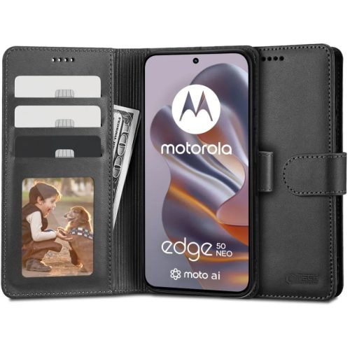 Tech-protect Wallet Motorola Edge 50 Neo Fekete Tok