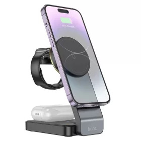 HOCO vezeték nélküli töltő 3 az 1-ben kompatibilis MagSafe 15W CQ-6942007602334 1 kép