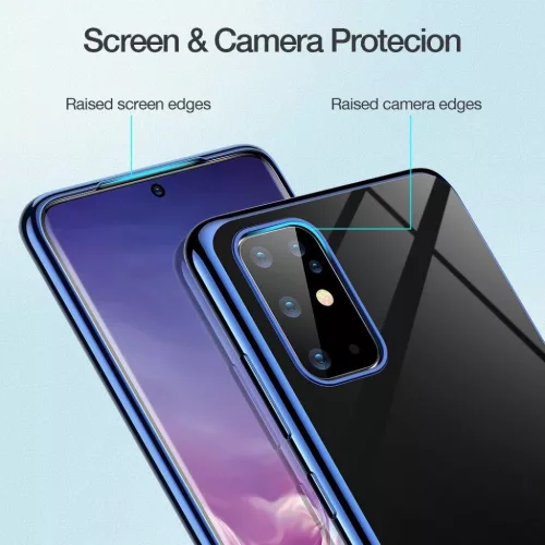 ESR Essential áttetsző tok Samsung S20 Plus kék színű kerettel-4894240106686 3 kép