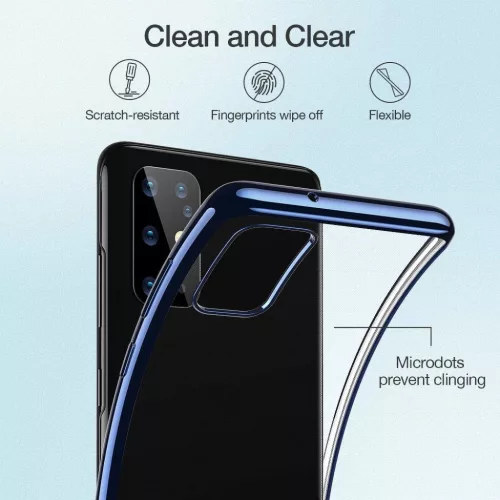 ESR Essential áttetsző tok Samsung S20 Plus kék színű kerettel-4894240106686 6 kép