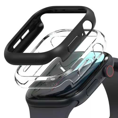 RINGKE SLIM 2-PACK APPLE WATCH 10/11 (46 MM) ÁTLÁTSZÓ & MATT FEKETE-8800274964020 2 kép