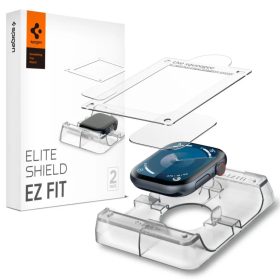   Apple Watch 10 (46mm) Spigen Elite Shield Hibrid üvegfólia "ez Fit" 2-darabos Készlet átlátszó