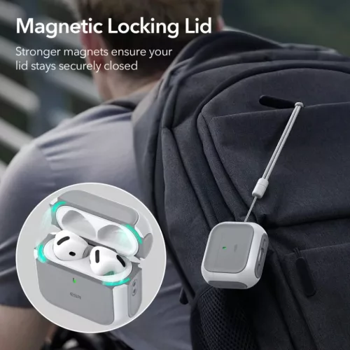  ESR Orbit Halolock MagSafe Apple AirPods 4 fehér tok-4894240217603 2 kép