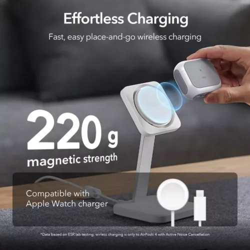  ESR Orbit Halolock MagSafe Apple AirPods 4 fehér tok-4894240217603 3 kép