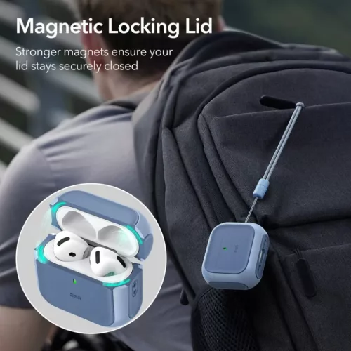 APPLE Airpods 4 ESR ORBIT HALOLOCK MAGSAFE KÉK TOK-4894240228920 2 kép