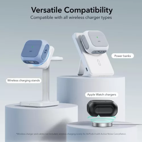 APPLE Airpods 4 ESR ORBIT HALOLOCK MAGSAFE KÉK TOK-4894240228920 5 kép
