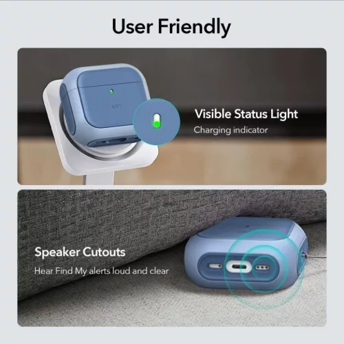 APPLE Airpods 4 ESR ORBIT HALOLOCK MAGSAFE KÉK TOK-4894240228920 7 kép