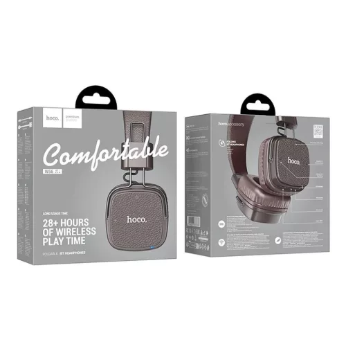 HOCO vezeték nélküli Bluetooth fejhallgató W56 barna-6942007633338 3 kép