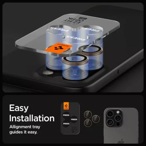 Iphone 16 Pro / Pro Max Spigen Optik Pro Glas.tr "ez Fit" Kamera Véd�-8809971236850 7 kép