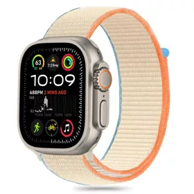   TECH-PROTECT NYLON APPLE WATCH 6 / 7 / 8 / 9 / 10 / 11 / SE / ULTRA 1 / 2 (44 / 45 / 46 / 49 MM) CREAM szíj