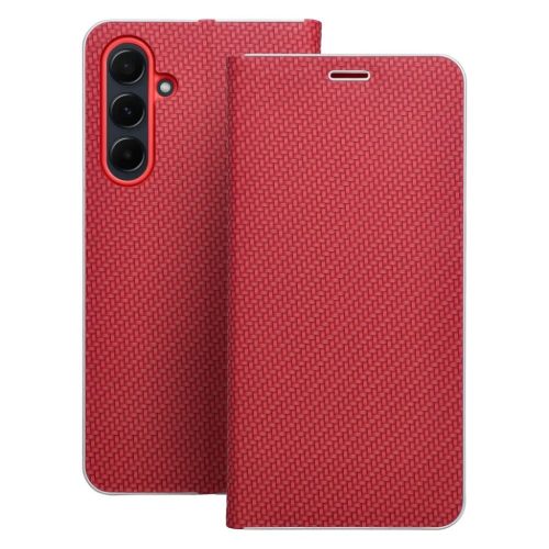 LUNA fliptok Carbon Samsung Galaxy A55 5G piros tok-5903396288340 1 kép