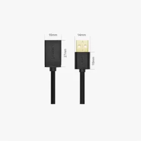 Ugreen USB apa - USB anya kábelhosszabbító 1m fekete (10314)-6957303813148 2 kép