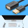 Ugreen USB apa - USB anya kábelhosszabbító 1m fekete (10314)-6957303813148 8 kép