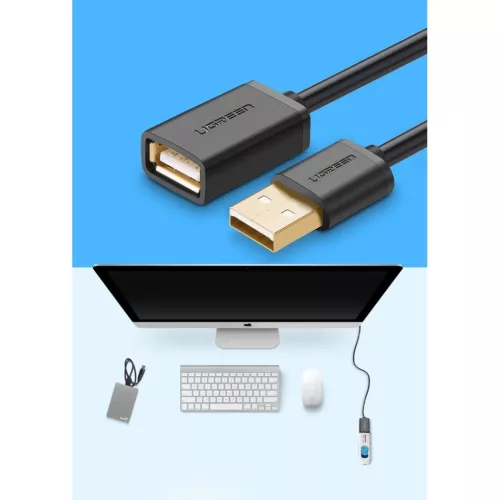 Ugreen USB apa - USB anya kábelhosszabbító 1m fekete (10314)-6957303813148 8 kép