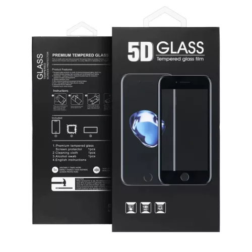 5D Teljes Ragasztós Edzett Üveg – Honor 90, fekete üvegfólia-5903396260063 2 kép