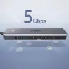 Ugreen USB HUB elosztó adapter 4x USB-A 3.2 Gen + micro USB szürke (-6957303804375 2 kép