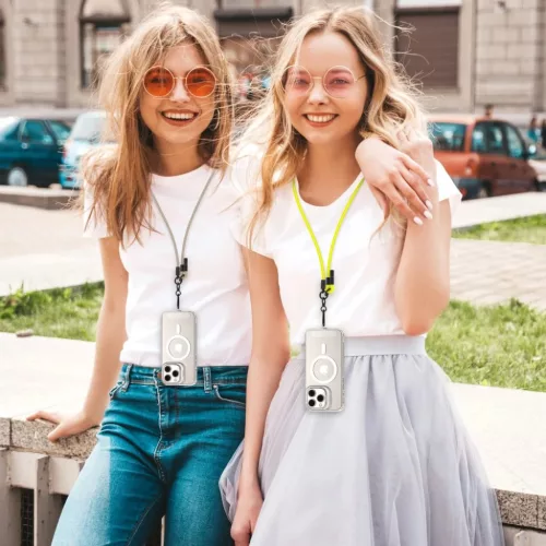 Tech-protect C1s Karikás-nyakpánt Krém/fekete-5906302312023 3 kép