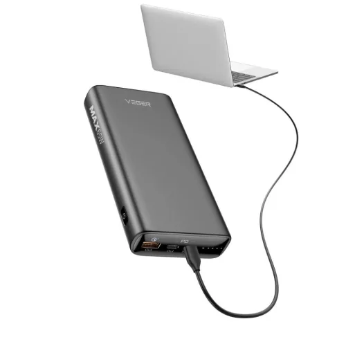 VEGER powerbank 20 000 mAh PD QC3.0 5A 100W T100 (W2032C-100) fekete-6970453555461 6 kép