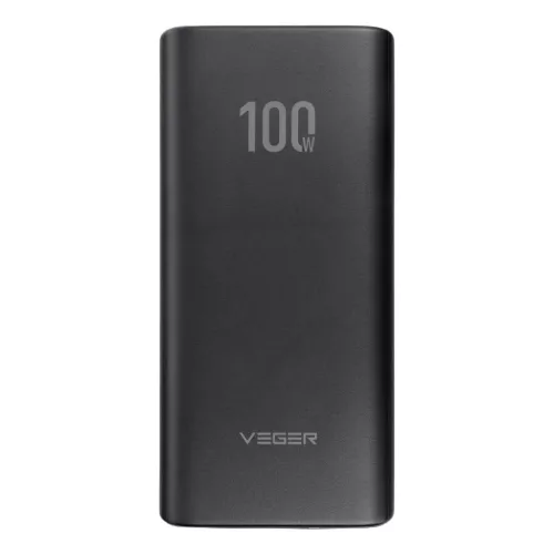 VEGER powerbank 20 000 mAh PD QC3.0 5A 100W T100 (W2032C-100) fekete-6970453555461 8 kép