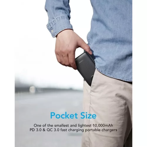 VEGER powerbank 10 000 mAh PD QC3.0 2A 22,5W S11 (W1140) fekete-6970453554181 5 kép