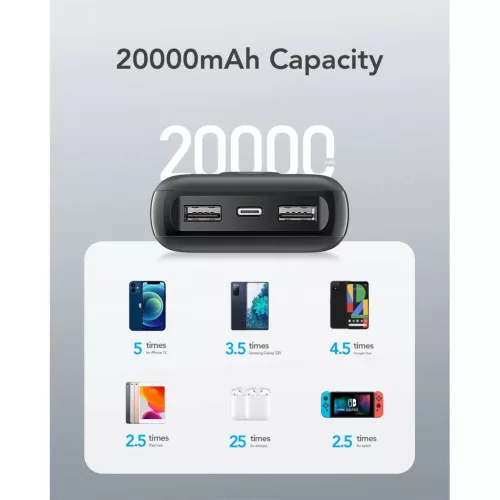 VEGER powerbank 20 000 mAh PD QC3.0 2A 20W L20S (VP2039PD / W2039PD) f-6970453555362 5 kép