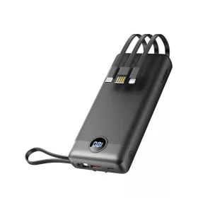   VEGER powerbank 20 000 mAh beépített kábelekkel Micro USB / Type C / Lightning C20 (W2047) fekete