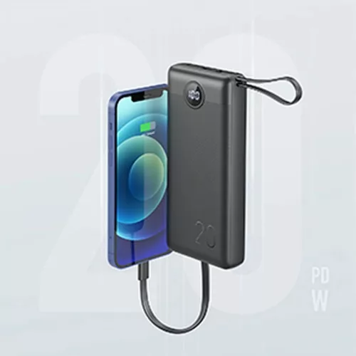 VEGER powerbank 20 000 mAh beépített kábelekkel Micro USB / Type C -6970453554211 9 kép