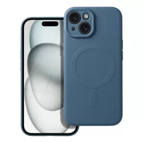   SZILIKON MAG TOK kompatibilis MagSafe-llel iPhone 15-höz, kék tok
