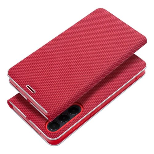 LUNA Book Carbon Samsung A40 piros tok-5903396321351 1 kép