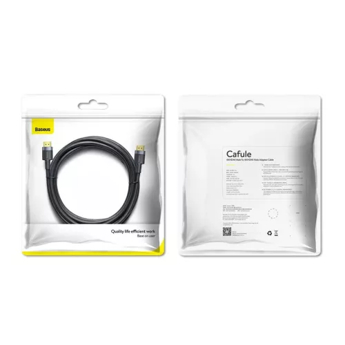Baseus Cafule HDMI 2.0 kábel 4K 60 Hz 3D 18 Gbps 2m fekete (CADKLF-F0-6953156218192 3 kép