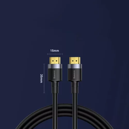 Baseus Cafule HDMI 2.0 kábel 4K 60 Hz 3D 18 Gbps 2m fekete (CADKLF-F0-6953156218192 5 kép