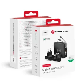 FORCELL F-ENERGY multifunkcionális töltő 20W 5 az 1-ben USB-C/vill�-5903396072468 1 kép