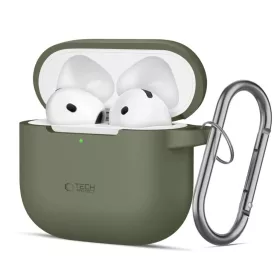 Tech-protect Silicone Hook Apple Airpods 4 Olive Green Tok-5906302370085 1 kép